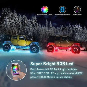 Auto Underglow Neoon LED RGB Alaosa Kerge Dekoratiivsed Atmosfääri Lamp Auto Veoauto ATV UTV MAASTUR Offroad Paat