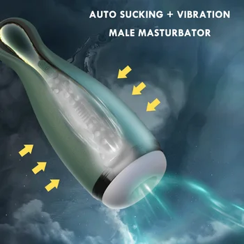 Automaatne Mees Masturbator Cup Vaakum Imemiseks Oral Sex Mänguasjad Meeste Tuss Suhu Deep Throat Peenist Imeda Vibraator Reaalne Vagiina