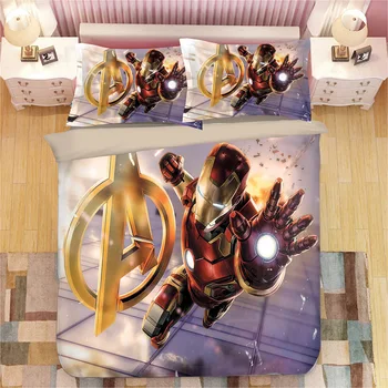 Avengers iron Man 3D-printimine voodipesu komplekt tekikott set Padjapüürid trööstija voodipesu komplekt Kapten Ameerika bedclothes voodipesu