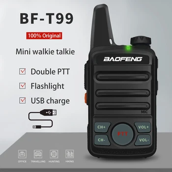BAOFENG BF-T99 Mini Walkie Talkie Lapsed UHF Ham-Raadio USB-Laadimine Uuendatud BF-T1 Pihuarvutite kahesuunaline Raadio BFT1 Traadita Intercom