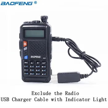Baofeng USB Laadija Kaabel Märgutuli BaoFeng BF-UVB3 Pluss Batetery Kaasaskantav Raadio BF-UVB3 UV-S9 Plus Walkie Talkie