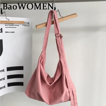 BaoWomen Uus 2020. aasta Naiste õlakott Lõuend Naine Messenger Kotid Criss-cross Käekotid Daamid Crossbody Kott bolsos Sac Peamine