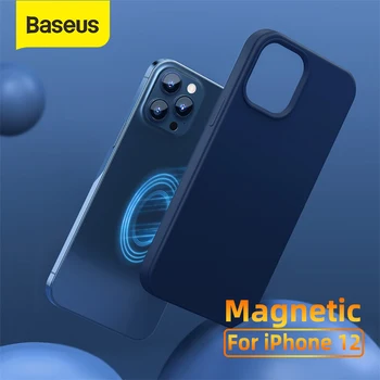 Baseus Magnet Case for iPhone 12 Pro Max Silikageel Magnet Juhul iPhone tagakaas 12 mini Pro 12 Adsorptsiooni Coque Kate