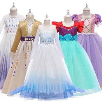 Beebi Tüdruk Printsess Kleit Tüdrukud Halloweeni Karneval Pool Kleit üles Sünnipäeva Kostüüm Laste Riided Pikk varrukas saba kleit