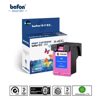 Befon Uuesti valmistatud 46XL Kassett Asendus HP 46 HP46 Värvi Kassett Deskjet 2020 2520hc 2520 hc Tindiprinteri