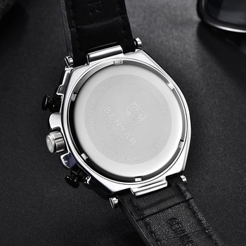 BENYAR Top Brändi Suur dial disain Chronograph Sport Mens Kellad Mood Sõjalise Veekindel Quartz Watch Relogio Masculino