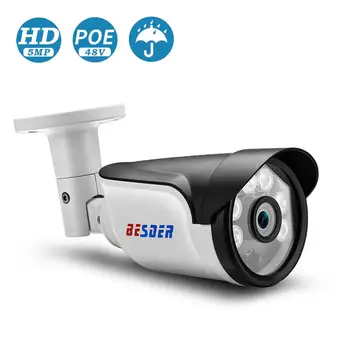 BESDER H. 265 IP-POE Turvalisus 5MP Kaamera 3MP 2MP Bullet Väljas Veekindel videovalve Kaamerad H. 265 Võrgustiku Algatusel Kaamera