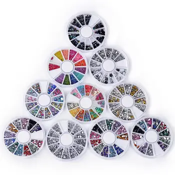 Biutee 10tk/set Küüned Kaunistamiseks Nail Art Diamond Kastid Läikiv Teemandid Akrüül-Box Erinevad Värvid Küünte Kaunistamiseks Komplekt Nail 3D