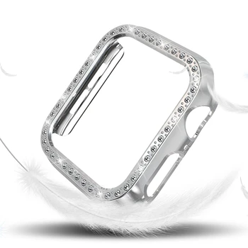 Bling Kristall, Teemandid Plaat ühildub Apple Watch Juhul 38mm 40mm Seeria 5 4 Bezel Juhul Katta Kaitsva Raami iWatch
