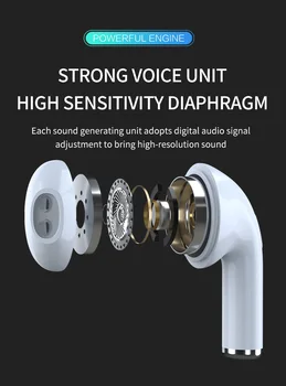 Bluetooth-5.0 Kõrvaklapid juhtmeta kõrvaklapid TWS In-ear earbuds mini Kõrvaklapid sport muusika mikrofoniga Peakomplekti nutitelefon