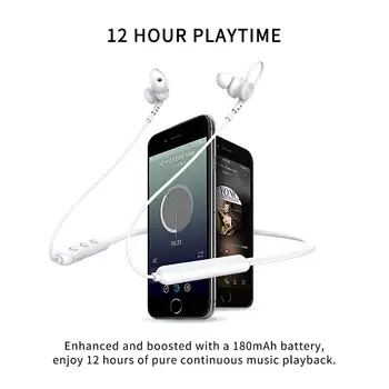 Bluetooth-5.0 Kõrvaklapid Traadita Earbuds Sport Earbuds Magnet in-Ear Kõrvaklapid w/Mic 10 Tundi Taasesituse Kaelus Stereo-Peakomplekti