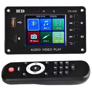 Bluetooth-5.0 MP3 Dekooder Mängija 2.8 Tolline HD 7-24V Multimeedia Video Dekodeerimine Moodul AUx USB-TF Kaart DIY Heli Võimendid