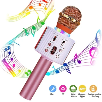 Bluetooth kõlar Mikrofon ja Traadita KTV Professionaalne K Laulu Mängija Laulu Mic Mikrofonid, USB Laetav Koosolek