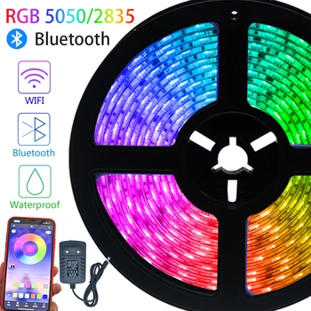 Bluetooth LED Riba RGB Led Light Tape 2835 SMD 5050 DC12V diood Lindi Paindlik koos Veekindel LED Valgus 5m 10m 15M 20M