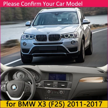 BMW X3 F25 2011 2012 2013 2016 2017 Anti-Slip Matt Armatuurlaua Kate Padi Päikesevarju Dashmat Vaip Cape Auto Tarvikud