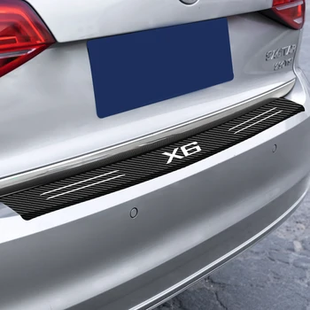 BMW X6 Auto Disain Carbon Fiber Kaitseraua Tagumise Pagasiruumi Protector Kleebis Veekindel Lohistama Guard süsinikkiust Kleebised Tarvikud