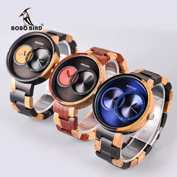 BOBO LIND Luksus Meeste Vaata Paar Kellad Kaks Erinevat ajavööndit Ekraan eri Värvi Uus Disain reloj mujer C-R10