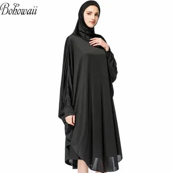 BOHOWAII Palve Rõivas, Pikk Palve Riided 3 Värvid Abayas Naiste Namaz Islami Moslemi Kleit Hijab