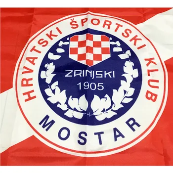 Bosnia ja Hertsegoviina HSK Zrinjski Mostar 3ft*5ft (90*150cm) Suurus jõulukaunistused Kodu Flag Banner Kingitused