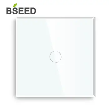 Bseed 1 Gang 1 Viis ELI Standard Light Touch Lüliti 300W Must Valge-Kuldne Crystal Glass Panel