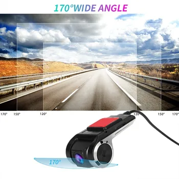 Car DVR Kaamera, Android USB-1080P-HD-Car-Digital-Video-Recorder Videokaamera Peidetud Öise Nägemise Kriips Cam 170° lainurk Registripidaja
