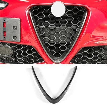 Carbon Fiber Front Grilli Võre Raam Katta Alfa Romeo Giulia Baas, Sport Quadrifoglio Sedaan 4-Ukseline 2016 - 2018 Car Styling