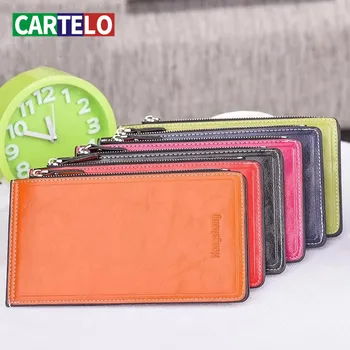 CARTELO 2020 Uue Kaardi omanik õli, vaha daamid nahast rahakott multi-kaardi bit kaardi omaniku naine õhuke mobiiltelefoni kott