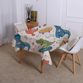 Cartoon loom kass hobune krokodill kolju Veekindel voodipesu laud lapiga Teenetemärgi tabel kate Kodu Köök laudlina