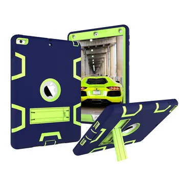 Case For iPad Õhu, Kõrge löögikindel Põrutuskindel Raskeveokite Armor Räni+PC Hübriid Kolme Kihi Seista Kaane Puhul iPad Õhu