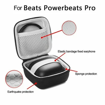 Case Kaasaskantavad Kõrvaklapid Shell Tõmblukk Bluetooth Travel Väljas Ladustamise Kott EVA Mini Naha Katta Kaitsva Powerbeats Pro