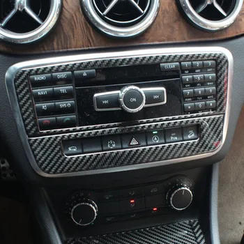Center Console kliimaseade CD Paneeli Katta Sisekujundus Jaoks Mercedes Benz X156 W176 C117 CLA GLA A B Klassi Carbon Fiber