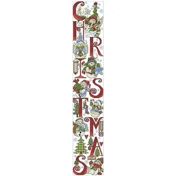 Christmas snowman banner mustrid loetud 11CT 14CT 18CT DIY ristpistes Komplekti Cross-stitch Komplektid Tikandid Näputöö