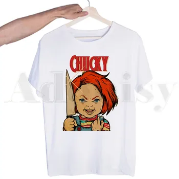 Chucky õudusfilm Cartoon Disain Tshirts Meeste Mood Suvel T-särgid Tshirt Top Tees Streetwear Harajuku Naljakas
