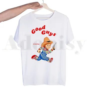 Chucky õudusfilm Cartoon Disain Tshirts Meeste Mood Suvel T-särgid Tshirt Top Tees Streetwear Harajuku Naljakas