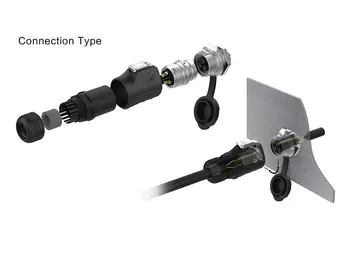 Cnlinko M12 2 3 4 5 6 7 8 Pin Power Male Plug Female Audio Adapter Auto OBD-Veekindel Kaabli Ühenduspesa Desinfitseerimine Meditsiini-IP67