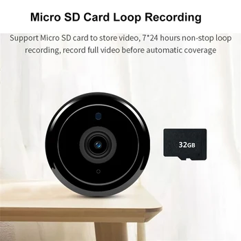 COFORCARE Wifi Mini IP-Kaamera, 1080P HD-IR-Night Vision Kaamera Kodu Turvalisuse järelevalve WiFi Kaameraga beebimonitor IP Kaamera