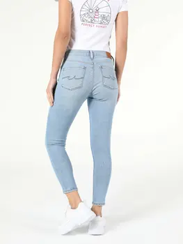 Colins Naine 759 Lara Super Slim Fit Suure Tõusu Kõhn Jala Jean Sinised Püksid naiste püksid naiste püksid naiste Püksid pant