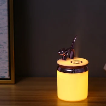 Creative Auto eeterliku Õli Hajuti Mini Ultraheli Q Kass Niisutaja LED Light USB Aroomiteraapia Fogger Office Home