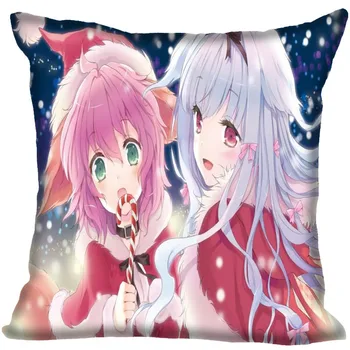 Custom Jõulud anime tüdruk padjapüür kahepoolne printimine kodus elutoas kingitus kohandatud oma pilt rohkem suurus 40X40 45X45 60X60