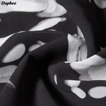 Custom Made 2019 Suvel Uus Mood Brändi Kõrge Waiste Must Print Plisseeritud Sifonki Seelik Naiste Haldjas Suur Swing Maxi Pikad Seelikud