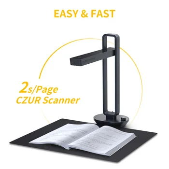 CZUR Raamat Skanner Aura Pro Portable Document Skanner 14MP Max A3 formaadis Smart OCR Led Tabel laualamp Perekonna Kodu, Kontor