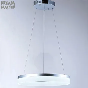 D20cm D40cm D60cm D80cm ringi Ripats Tuled LED Kaasaegne Lamp Inventar koos Piimjas Akrüül Lambivarju hanglampen industrieel riik