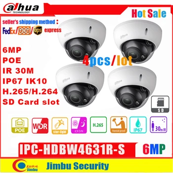Dahua IP Kaamera 6MP POE IPC-HDBW4631R-S toetada SD pesa IR30m IK10 IP67 cctv kaamera inglise firmware & multi-languag firmware