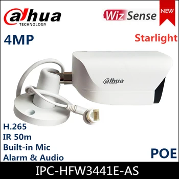 Dahua IPC-HFW3441E-KUI 4MP IP Kaamera Bullet Võrgu Kaamera WizSense IR Fikseeritud fookuskaugus Cam IR 50m built-in Mic CCTV Kaamera