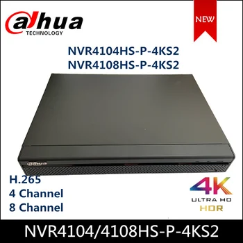 Dahua POE NVR NVR4104HS-P-4KS2 NVR4108HS-P-4KS2 4/8 Kanali Kompaktne 1U 4PoE 4K&H. 265 Lite Network Video Recorder