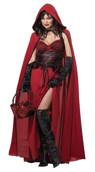 Dark Red Riding Hood Kostüüm Tasuta Shipping 3S1438 Naiste Sexy Halloween Kostüümid