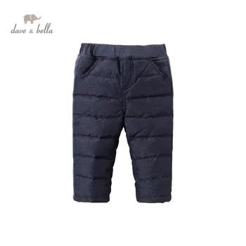 DB15601 dave bella talvel beebi poistele alla, püksid baby mood triibuline taskut, polsterdatud püksid laste kõrge kvaliteedi alla püksid