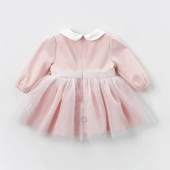 DBM13676 dave bella kevadel beebi tüdruk on printsess õie silma kleit laste mood pool kleit lapsed imiku lolita riided