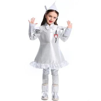 Deluxe Võlur OZ Tina Mees Kostüüm Lapsed Täiskasvanud Halloween Muinasjutt Tulemuslikkuse Poole Cosplay Poisid Tüdruk Kostüüm Pool Kleit Riided