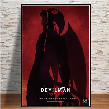 Devilman Crybaby Jaapani Anime Põhjamaade Lõuendile Maali Seina Art Pilt Modulaarne Plakat ja Print Öö Taust Kodu Kaunistamiseks